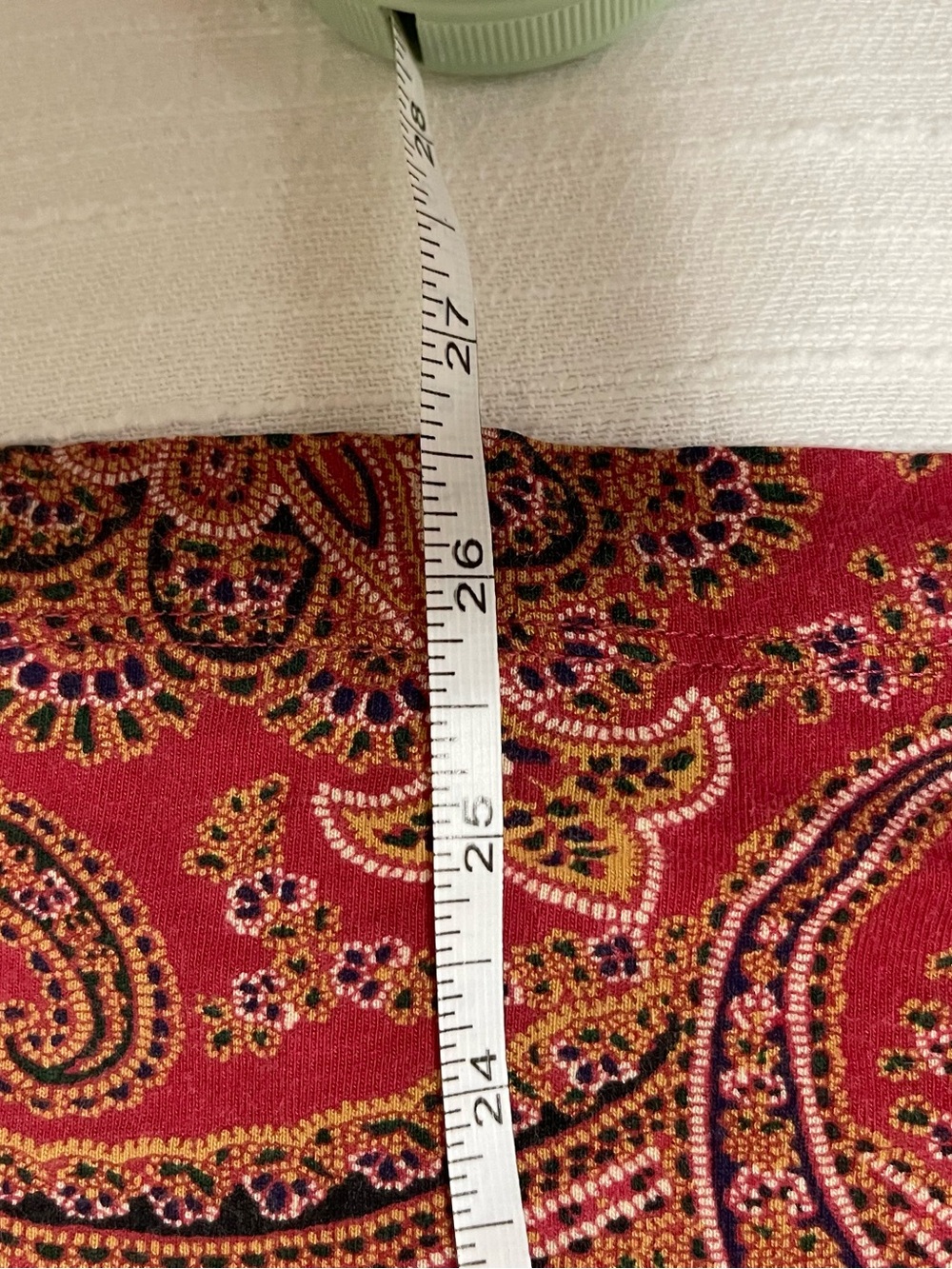 Paisley Button-Front Red Blouse - Picture 9 of 9